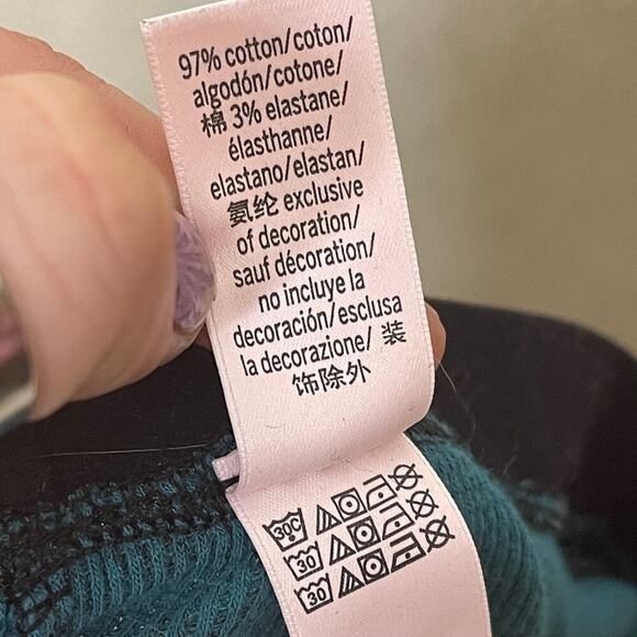 Victoria's Secret Green and Black Plaid Thermal Cotton Pajama Pants Size Small - Picture 8 of 8